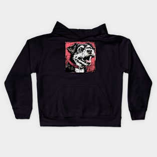 Retro Art Sarabi Dog Lover Kids Hoodie